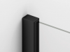 Ronal ścianka boczna 75x198,4 cm, szkło przezroczyste, profile BLACK LINE czarny mat SOLT107500607